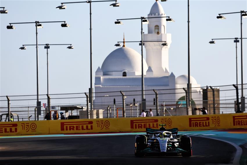 Mosque and f1 race car